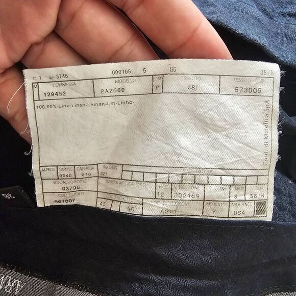 Giorgio Armani Le Collezioni Men’s 100% Linen Pants 38 x 28 High Waisted - Picture 10 of 13